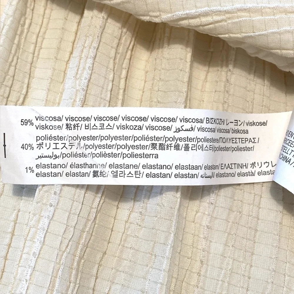 Stradivarius Cream Wrap Midi Dress - Size M - Picture 10 of 15